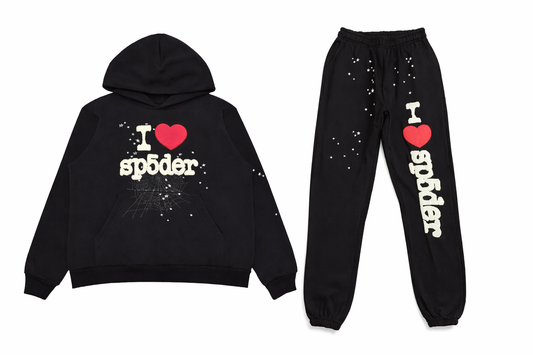Sp5der sweatsuit 2pc I heart Sp5der