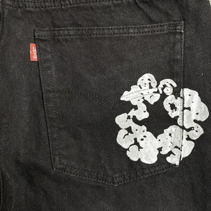 DENIM TEARS x LEVI'S COTTON WREATH JEANS BLACK