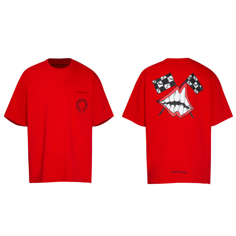 Red Chrome Hearts T-shirt