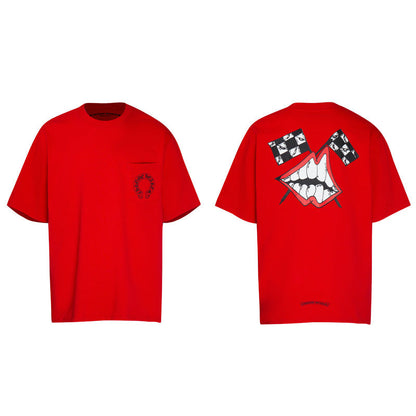 Red Chrome Hearts T-shirt